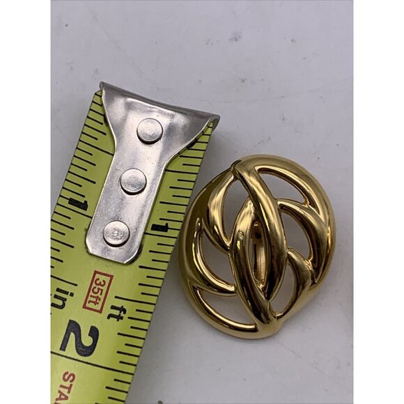 Vintage Signed Napier Gold Tone Earrings Adjustable Screw Back Signed - Picture 7 of 10